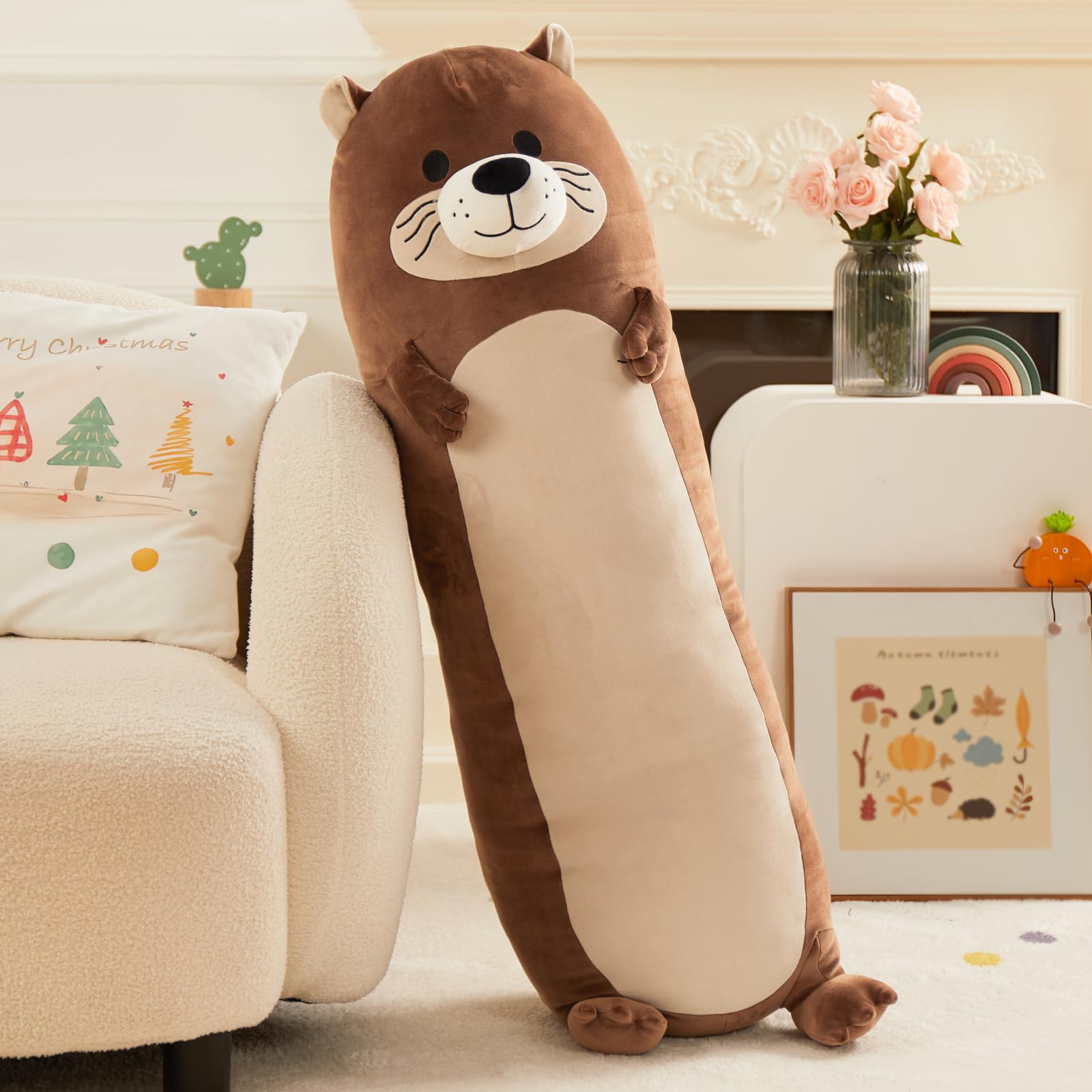 Amazon.co.jp: Tezituor ロングカワウソ ぬいぐるみ枕、39インチ 巨大